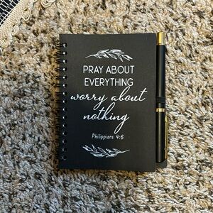 Pray About Everything worry about nothing blank book